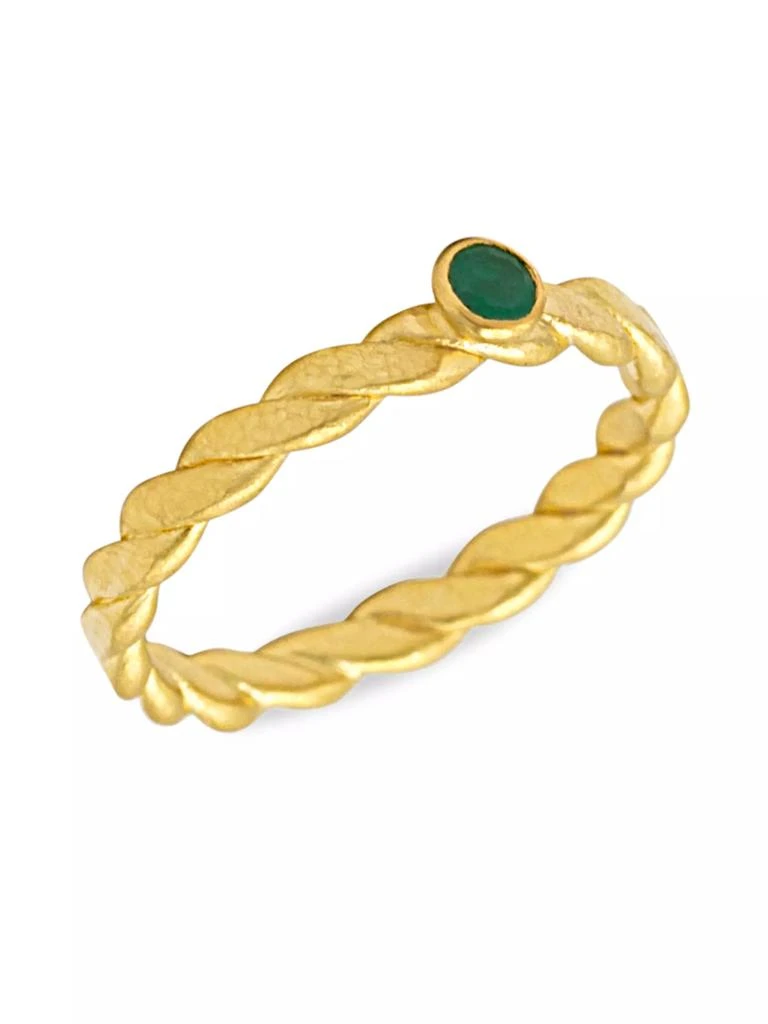 Gurhan Twist ​22K Yellow Gold & Emerald Ring 1