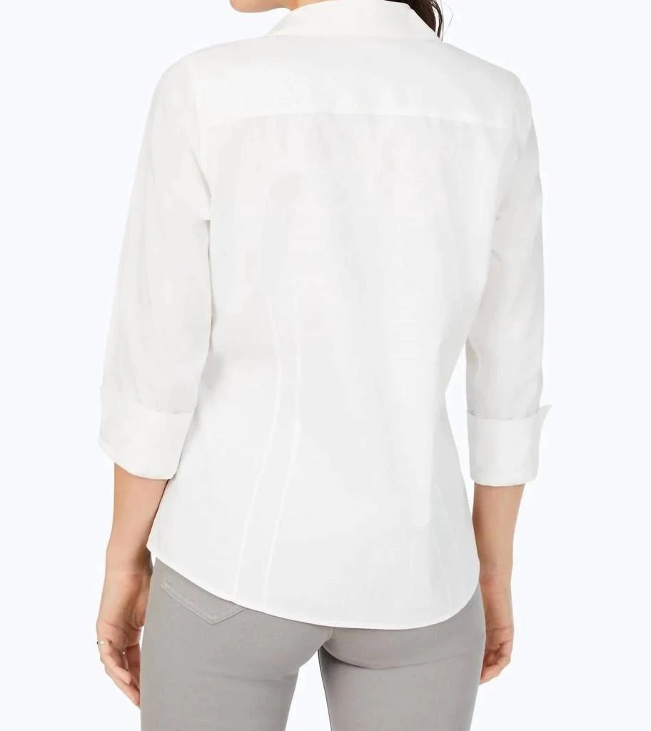FOXCROFT Taylor Essential Pinpoint No Iron Shirt In White 2