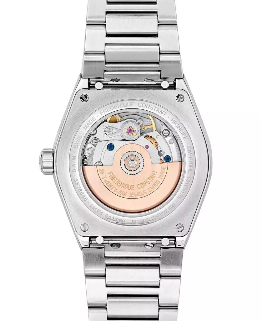 Frederique Constant Women's Swiss Automatic Highlife Diamond (5/8 ct. t.w.) Stainless Steel Bracelet Watch 34mm 3