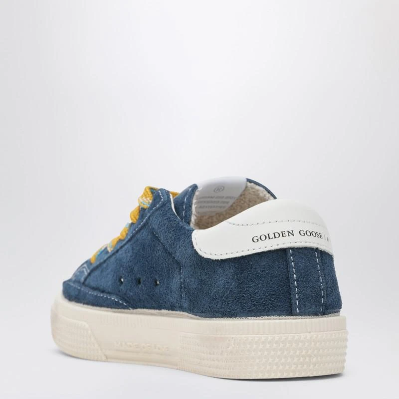 Golden Goose Low-top May sneakers in blue suede and white leather 4