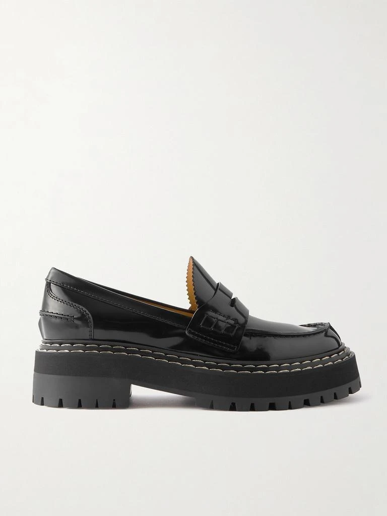 Proenza Schouler Lug Sole 亮面皮革厚底乐福鞋  - IT36 1