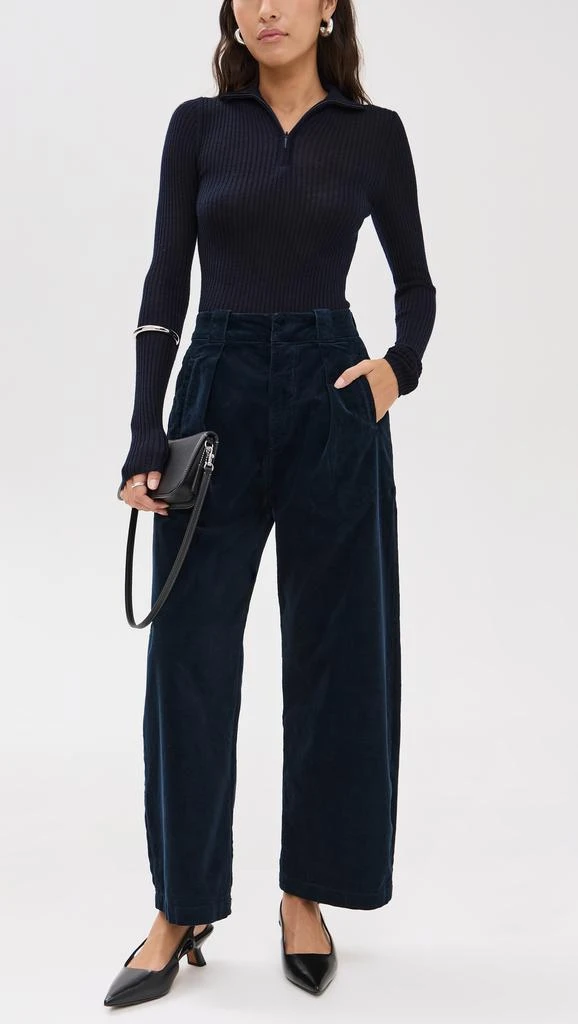 Citizens of Humanity Cara Cropped Pleated Corduroy Trousers 4