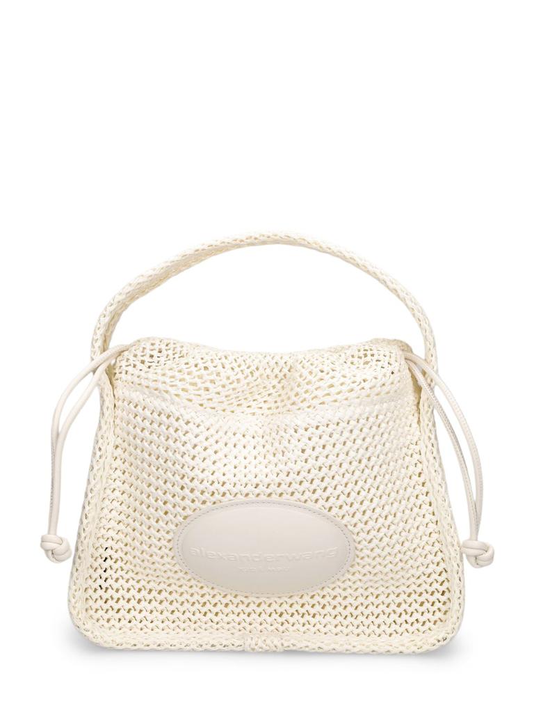 ALEXANDER WANG Small Ryan Raffia Effect Top Handle Bag