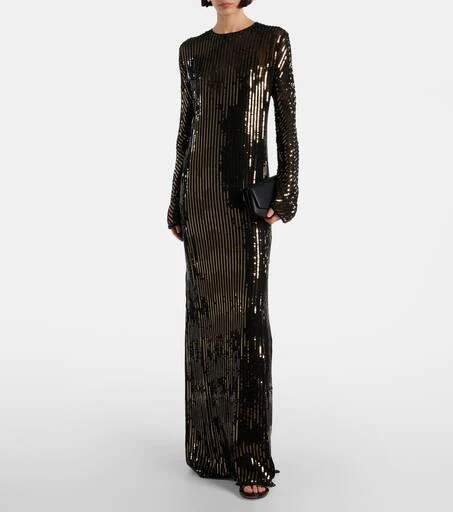 JOHANNA ORTIZ Sequined silk gown 2