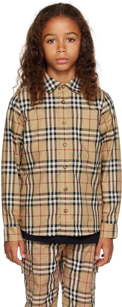 Burberry Kids Beige Vintage Check Shirt