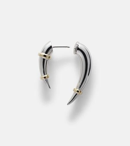 Rainbow K Horn 14kt white gold single earring 4