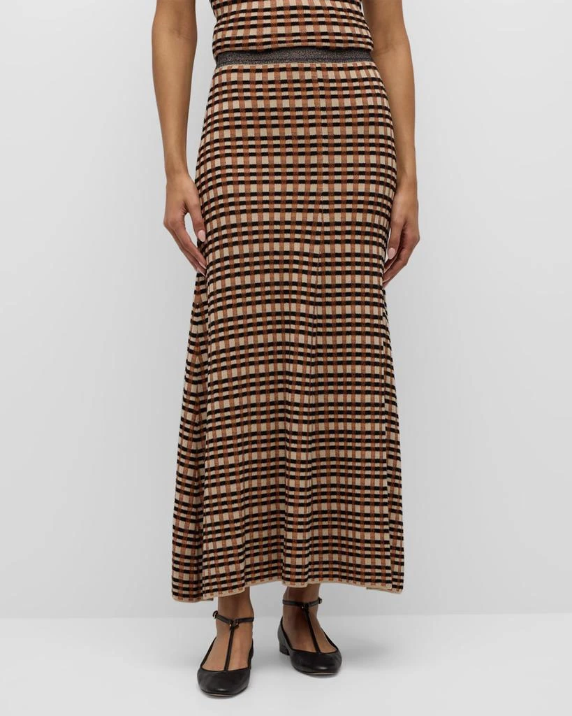 Ulla Johnson Amal Check Knit Maxi Skirt 2