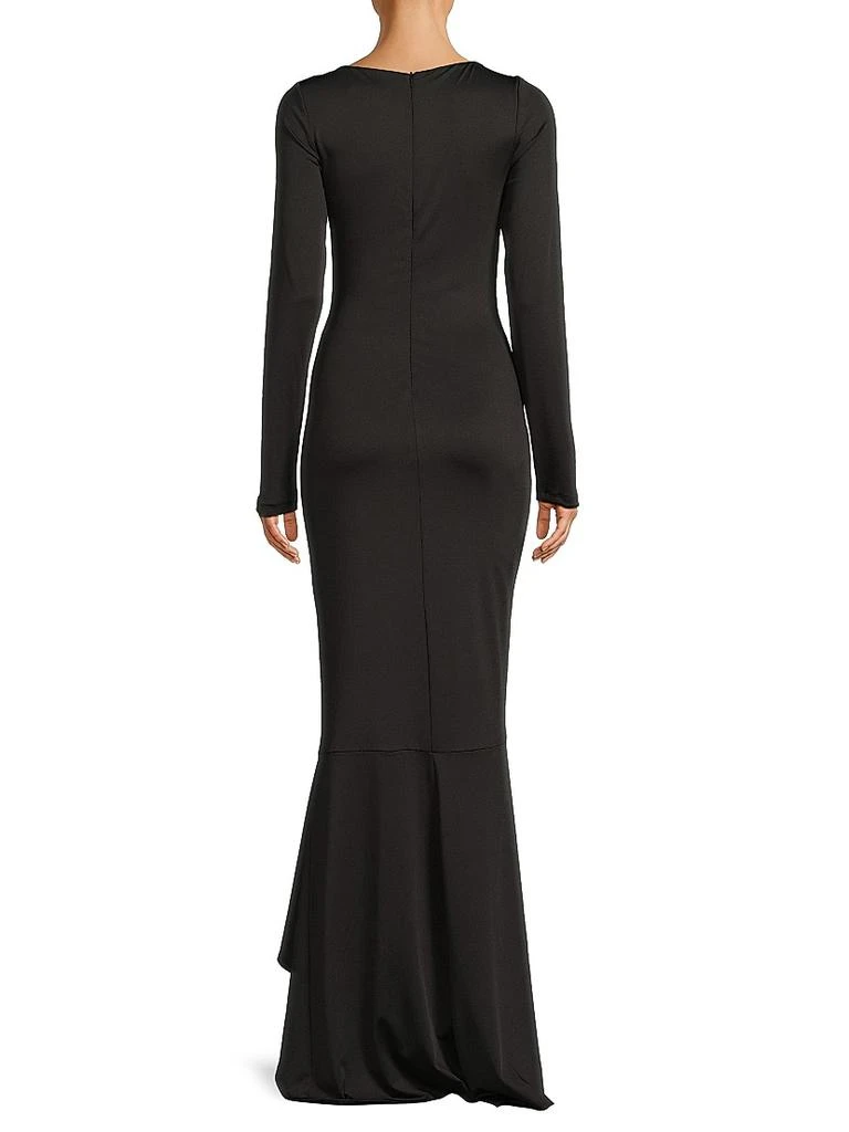 Black Halo Atlanta Ruched Jersey Maxi Dress 5