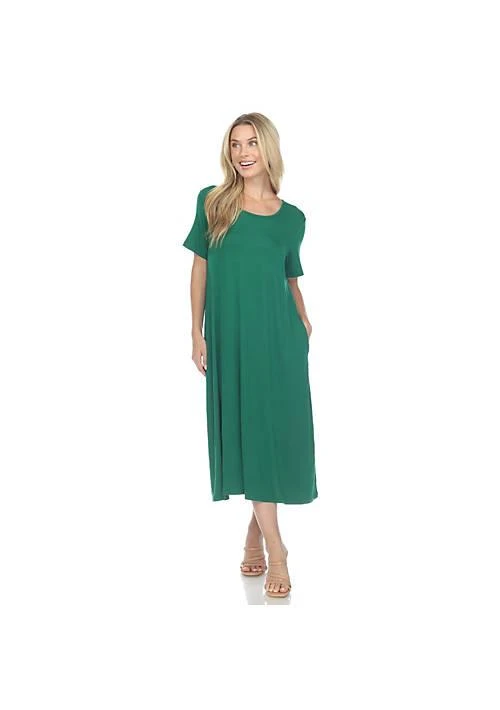 White Mark Mark Short Sleeve Midi Dress 1