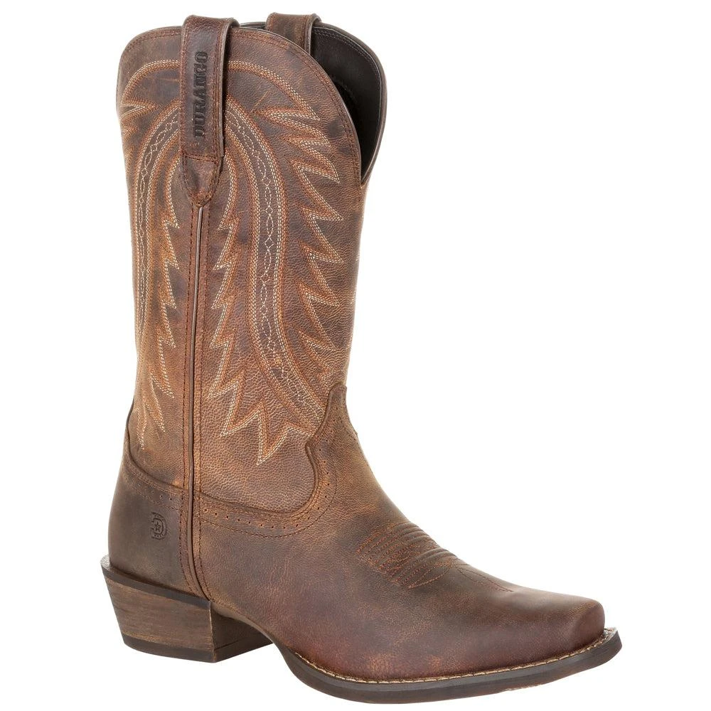 Durango Rebel Frontier Distressed Brown Square Toe Cowboy Boots 2