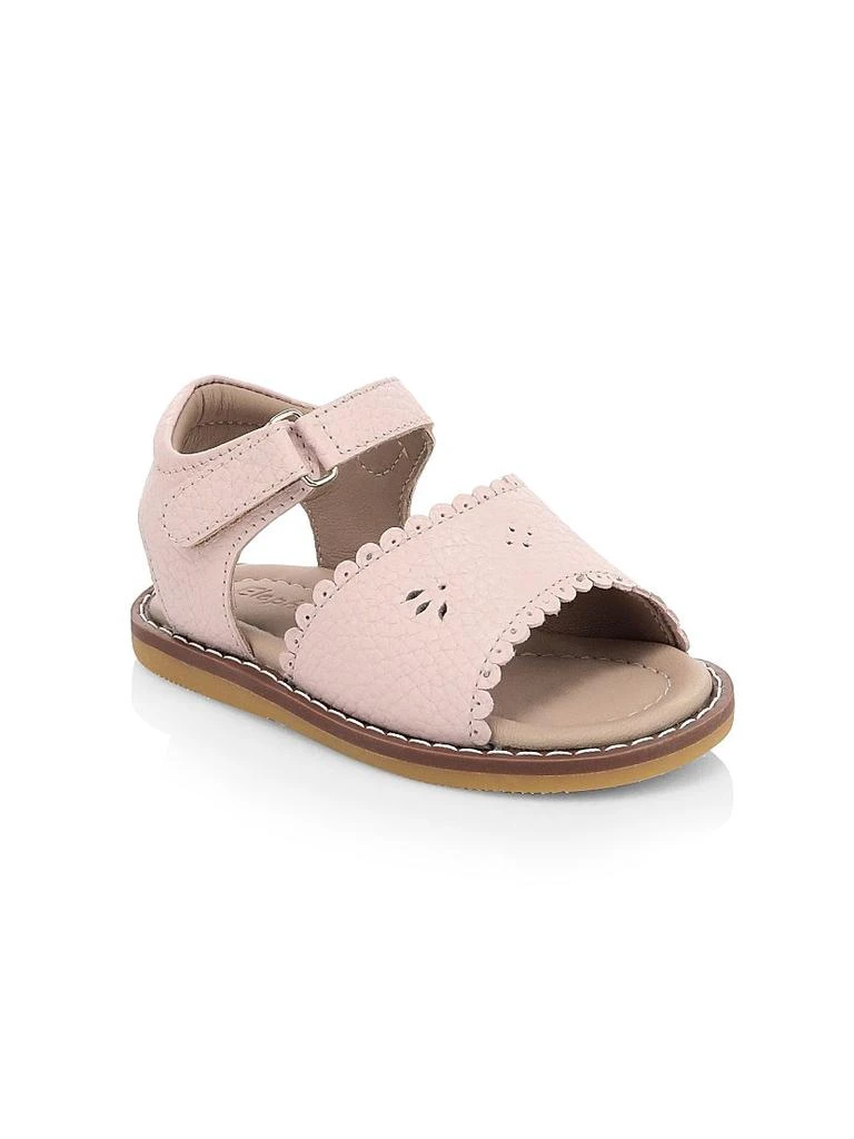 Elephantito Baby Girl's Scallop Leather Sandals 1