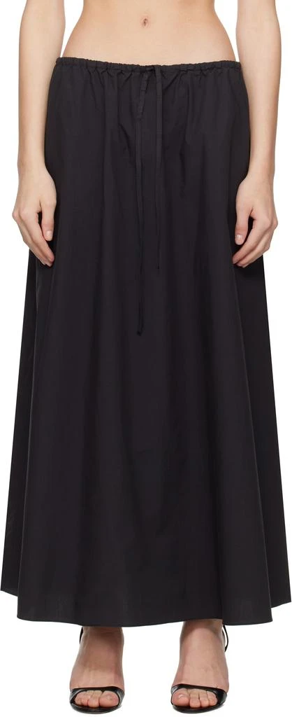 Matteau Black Drawcord Maxi Skirt 1