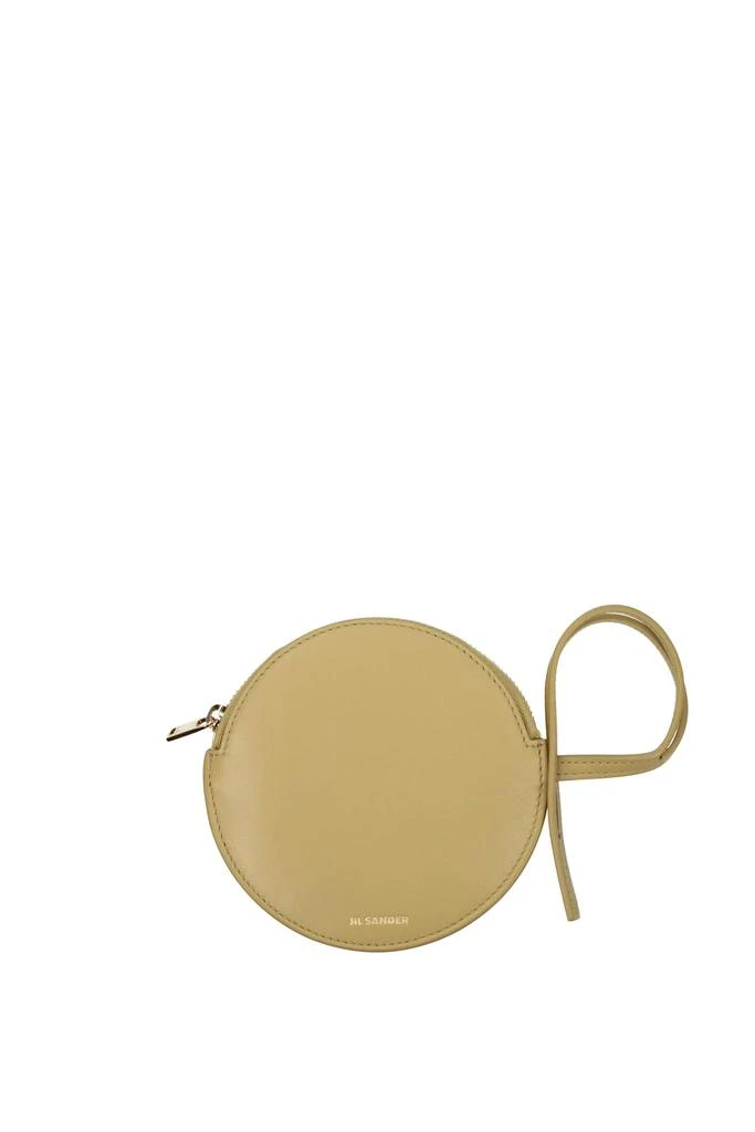 Jil Sander Coin Purses Leather Beige 1