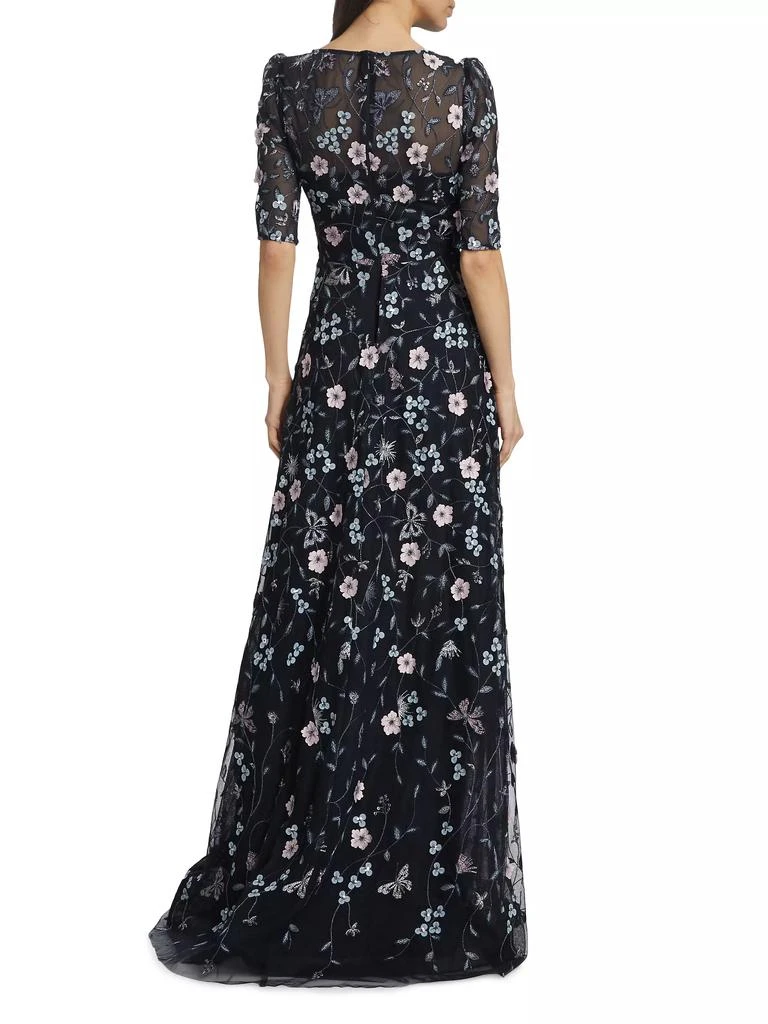 Teri Jon Floral Embroidered Gown 5