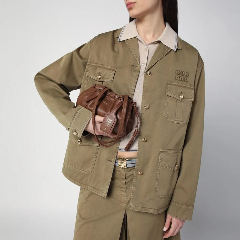 Miu Miu Mini Joie bag in cognac nappa leather 2