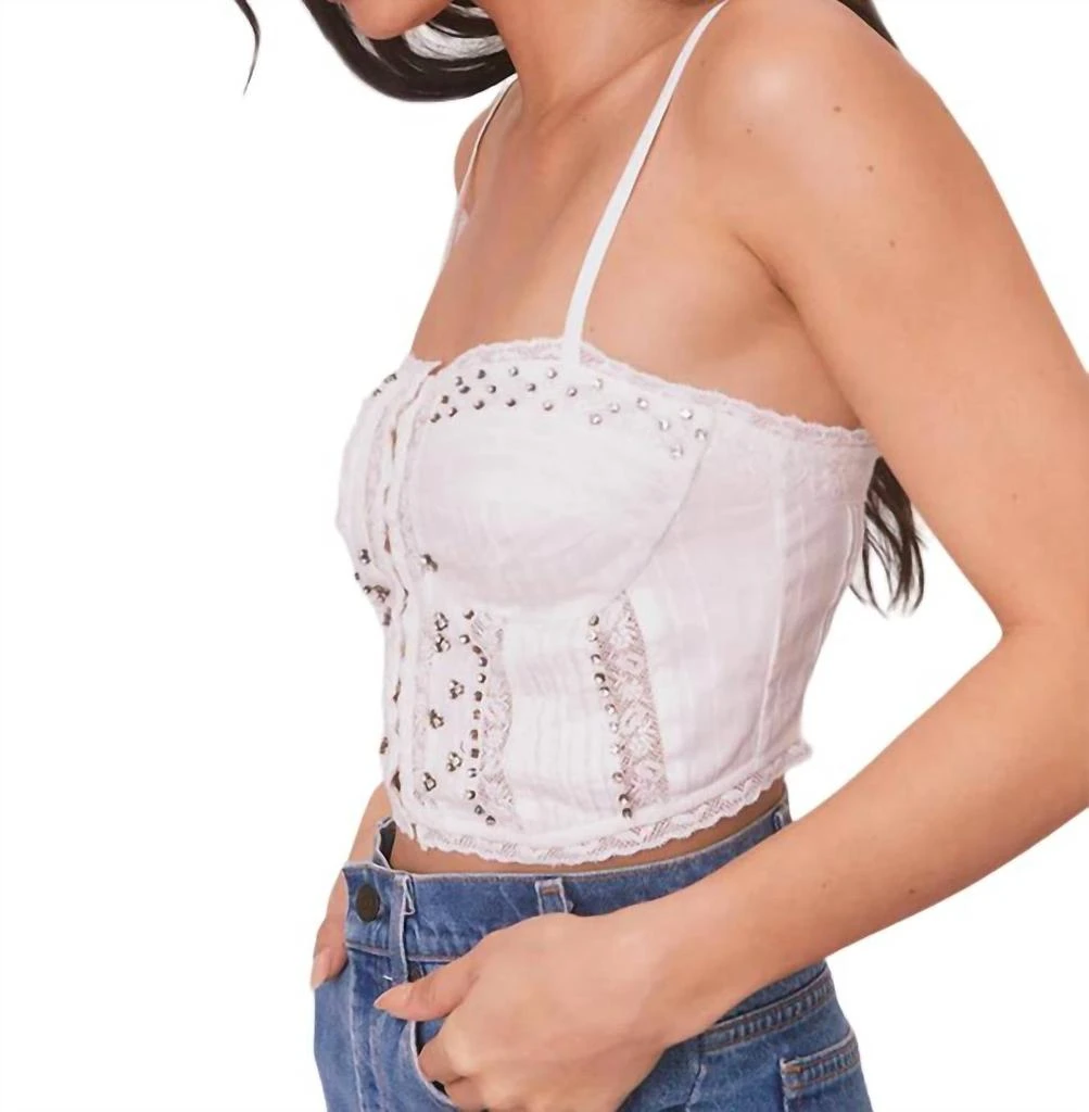 LOVESHACKFANCY EMBELLISHED ROSABELLA TOP 3