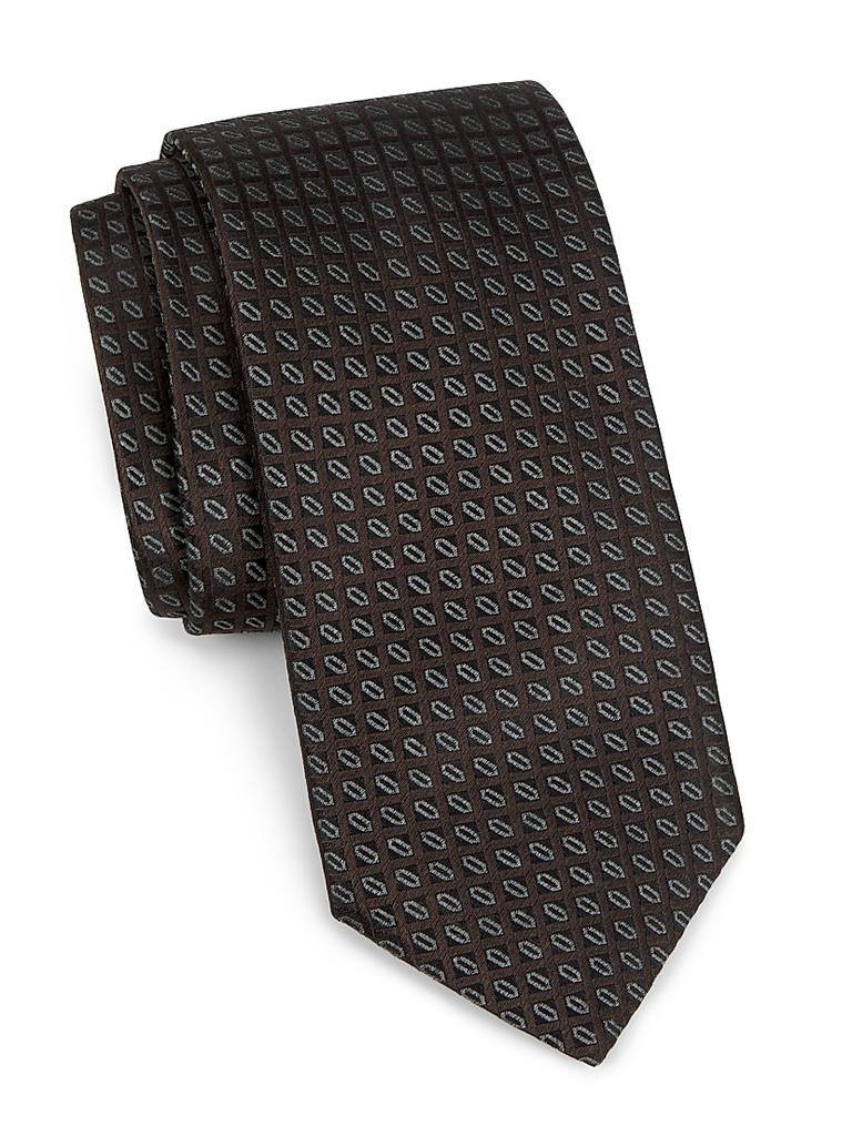 Canali Geometric Silk Tie