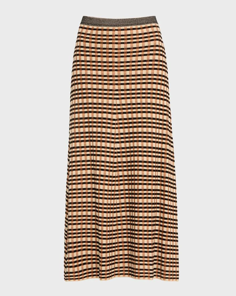 Ulla Johnson Amal Check Knit Maxi Skirt 1