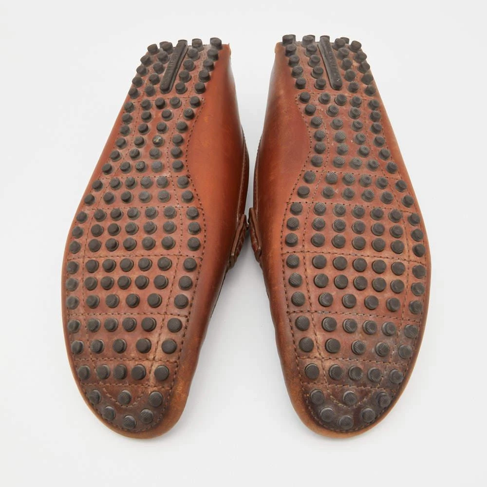 Louis Vuitton Louis Vuitton Brown Leather Hockenheim Slip On Loafers Size 41 6