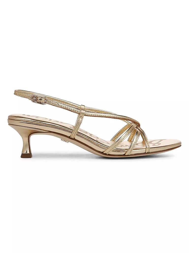 Sam Edelman Cressa 45MM Metallic Leather Strappy Slingbacks 1