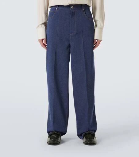 Bottega Veneta Wool and cotton drill wide-leg pants 3