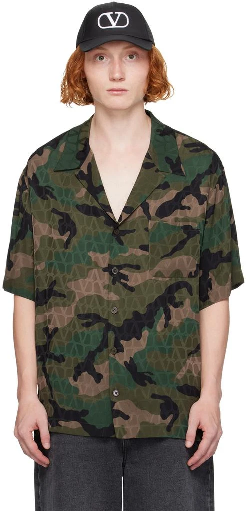 Valentino Green Camouflage Shirt 1
