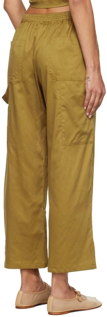 LESET Khaki Yoko Crop Painter Lounge Pants 3