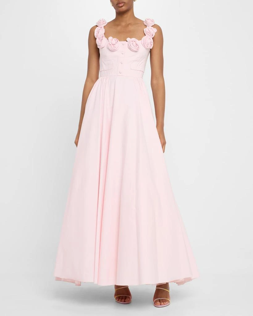 Giambattista Valli Rosette Scoop-Neck Fit-&-Flare Dress 2