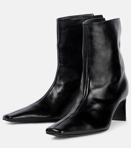 Khaite Ona 55 leather ankle boots 4