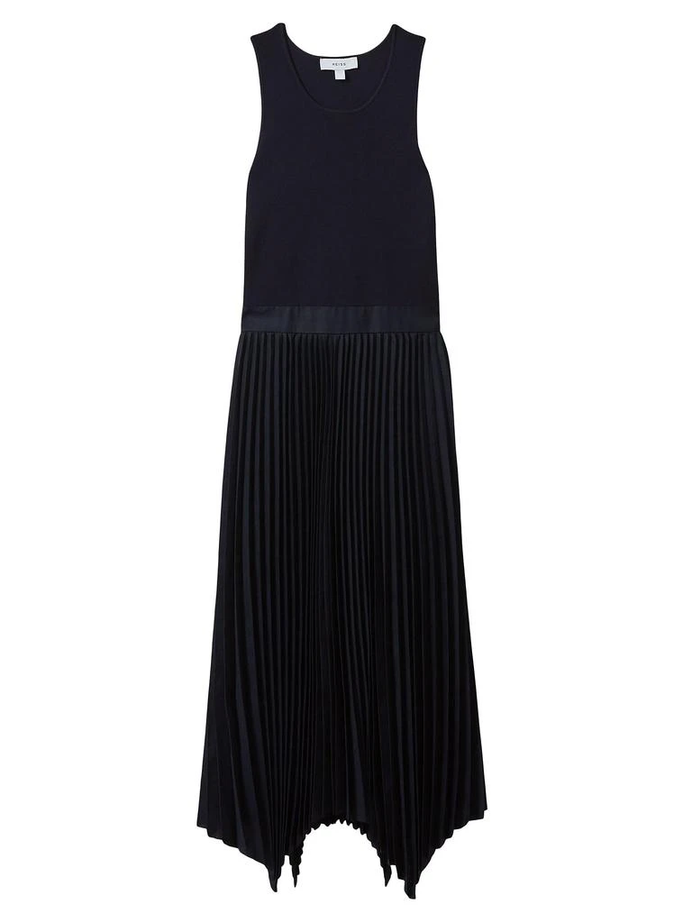 REISS Marnie Drop Waist Pleated Midi-Dress 5
