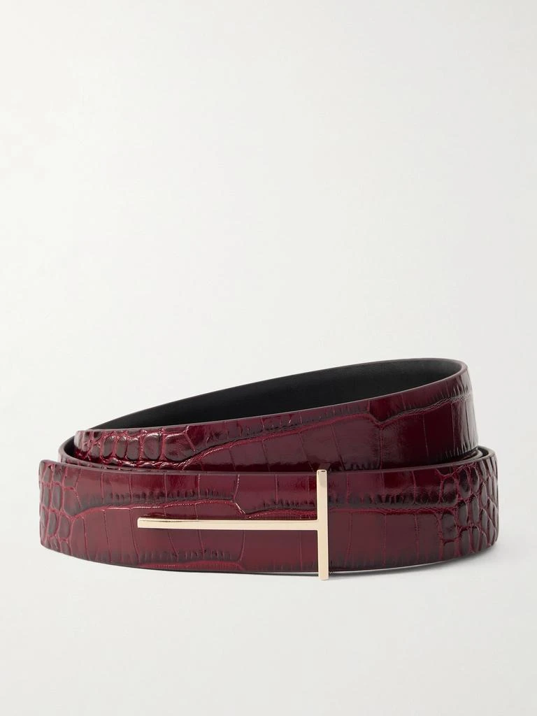 Tom Ford Croc-effect Leather Belt
