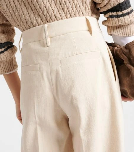 Brunello Cucinelli Gabardine high-rise straight pants 6