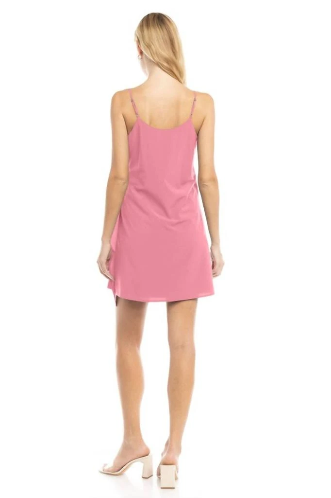 Naked Zebra Caribbean Tie Waist Dress In Carnation 4