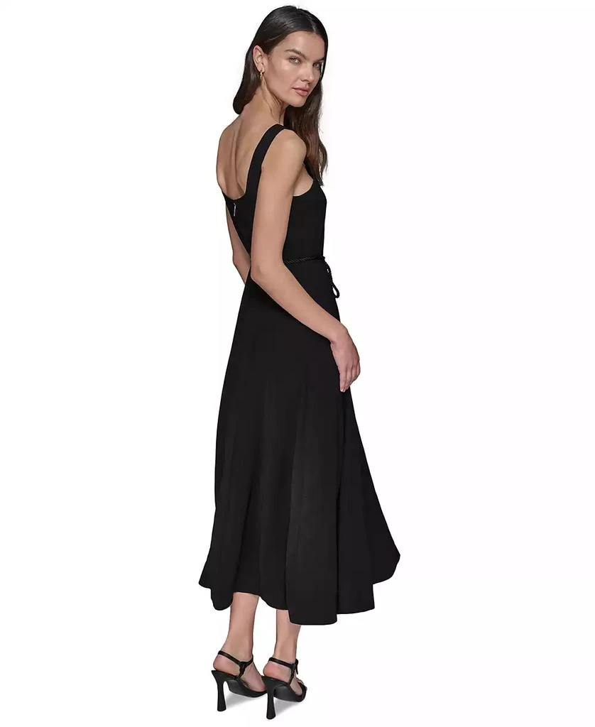 karl lagerfeld paris women's puff-sleeve belted a-line dress Karl Lagerfeld Paris Ruched Sleeve Sheath Dress main image 1