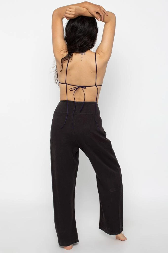 Los Angeles Apparel RLIN325 - Linen Tie Front Pants 7