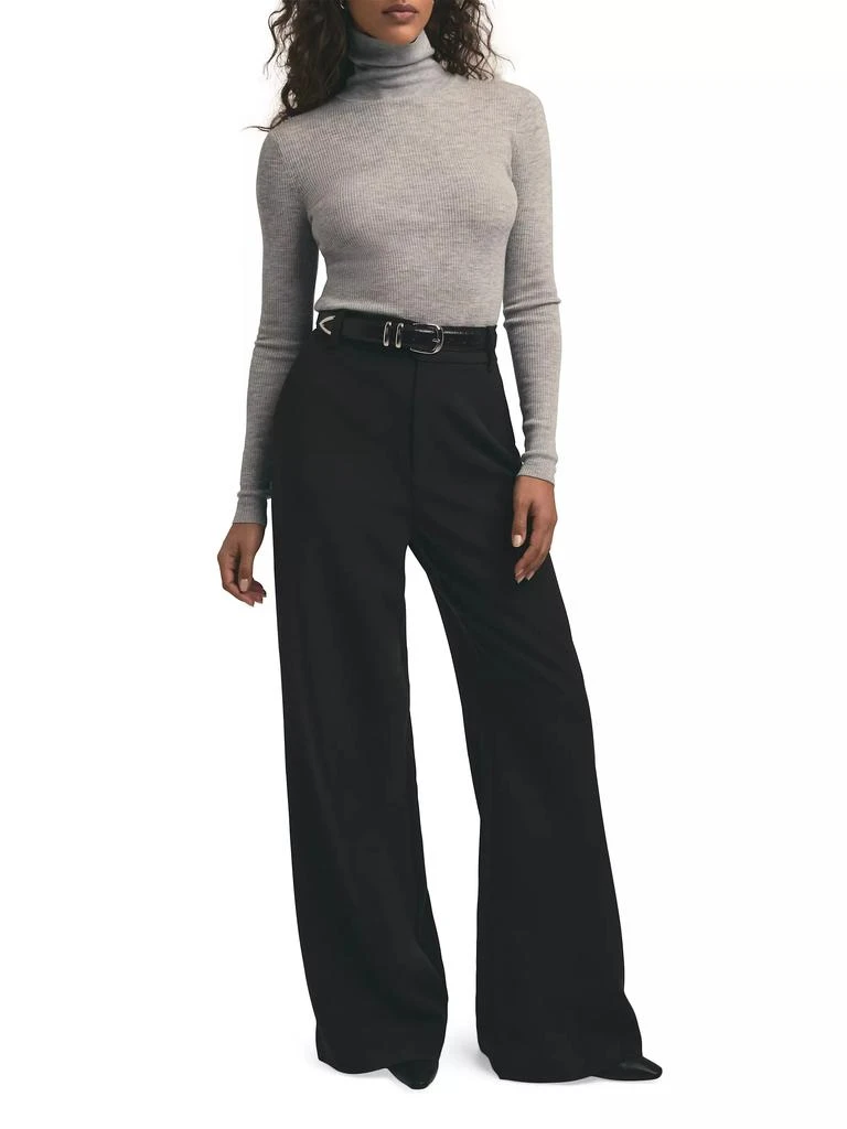 Favorite Daughter Amelia Wool Rib-Knit Turtleneck Top 2