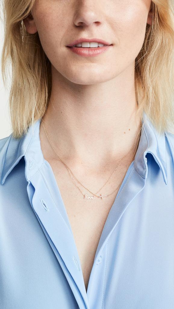 Sydney Evan 14k Gold Small Cross Necklace
