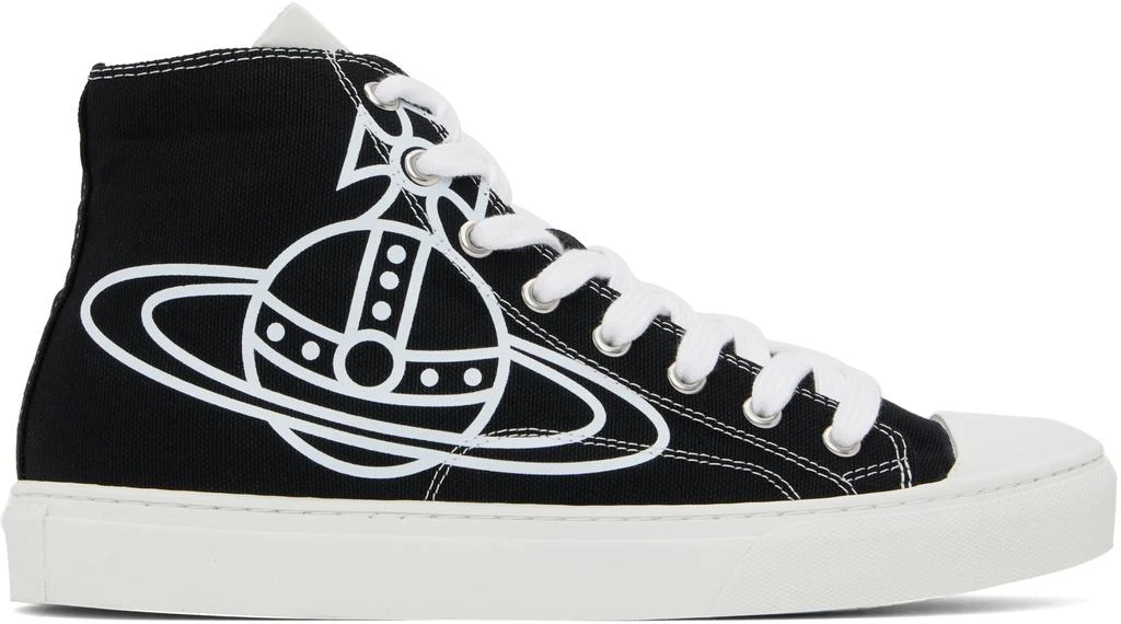 Vivienne Westwood Black High-Top Canvas Plimsoll Sneakers