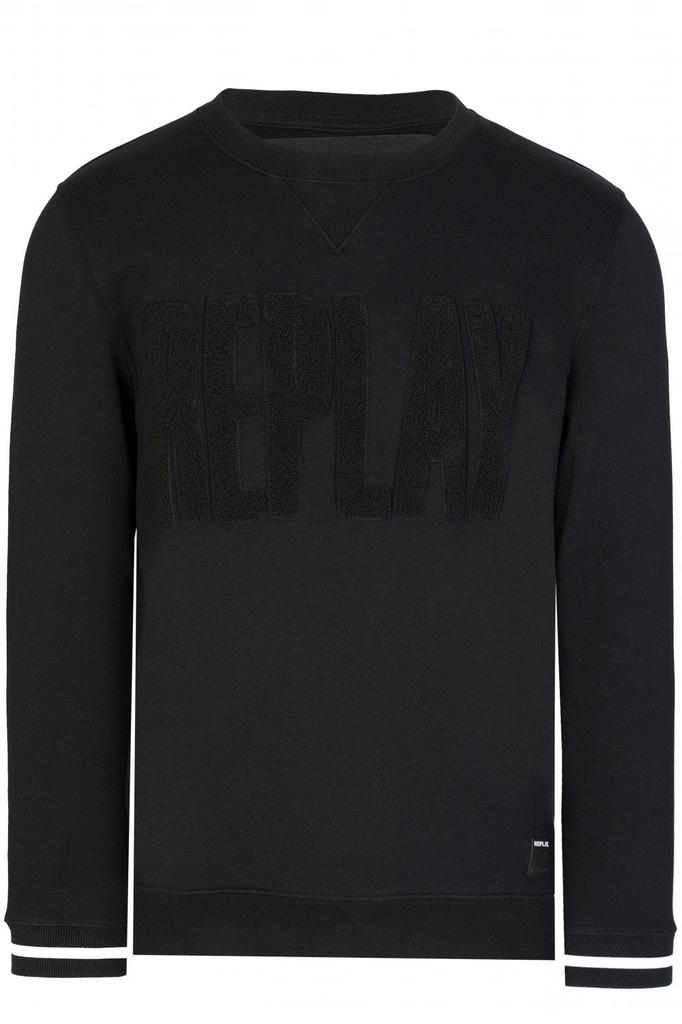 Replay Reply Textured Logo Sweatshirt