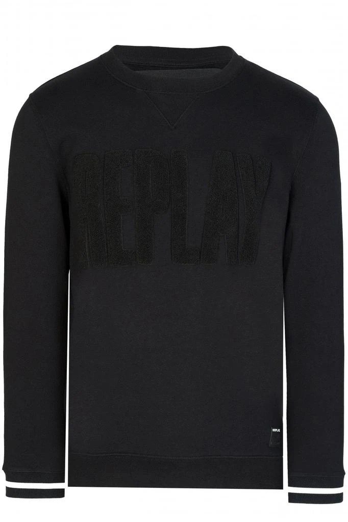 Replay Reply Textured Logo Sweatshirt 1