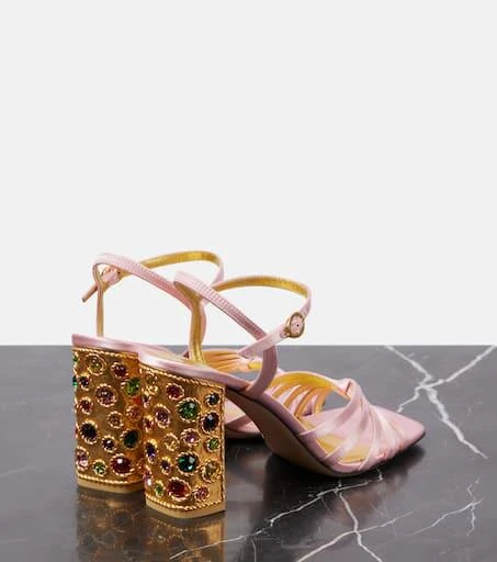 Valentino Preshoes 90 embellished satin sandals 2