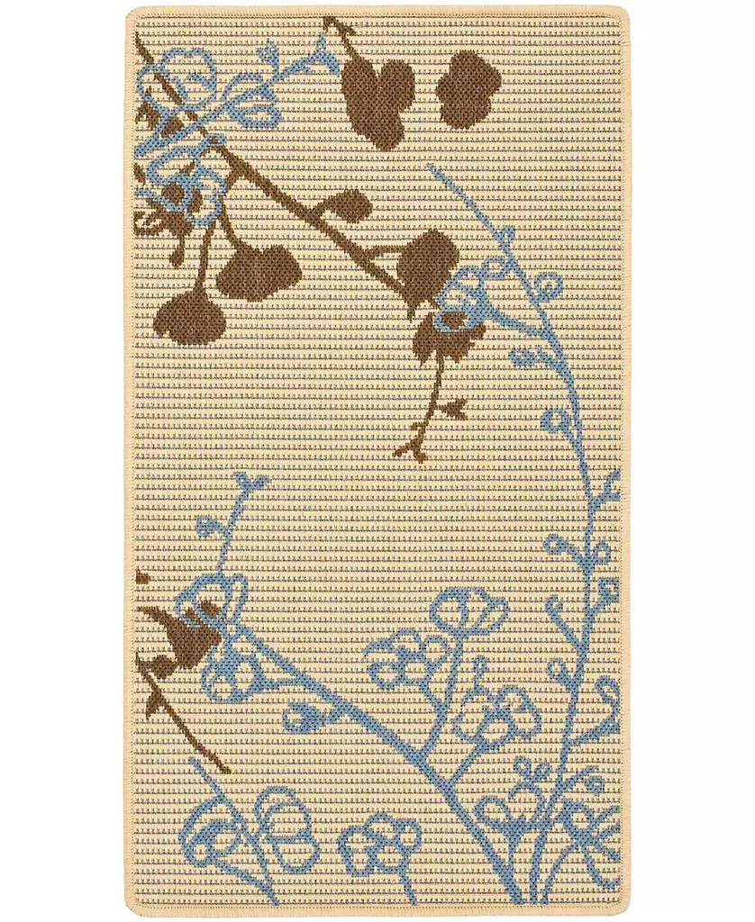 Safavieh Courtyard Natural Brown and Blue Area Rug Collection