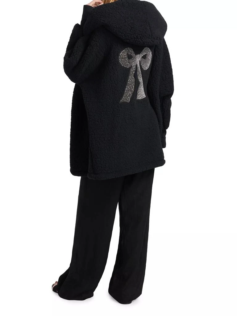 By Jill Martin The Best Lounger In The World Embellished Bow Sherpa Hooded Jacket 2
