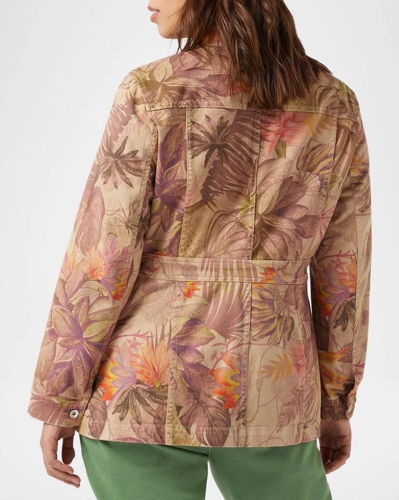 Marina Rinaldi Plus SIze Gattini Floral-Print Drill Jacket 3