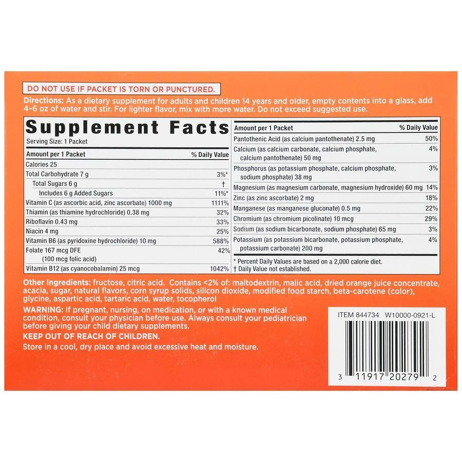 Walgreens Vitamin C Effervescent Powder Blend Packets (30 days) Orange 3