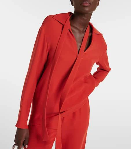Valentino Tie-neck silk blouse 5