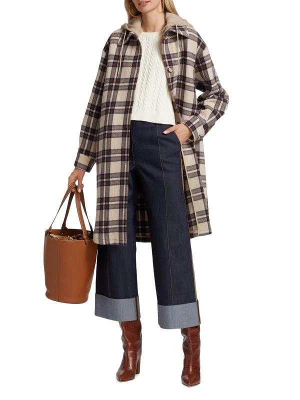 ba&sh Prago Wool-Blend Hooded Shacket 8