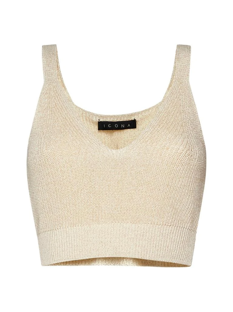 Kaos Kaos V-Neck Knitted Cropped Top 1