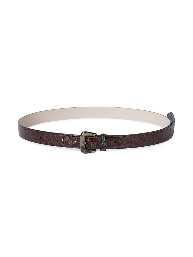 Brunello Cucinelli Techno Raffia Belt with Shiny Loop  display picture 1