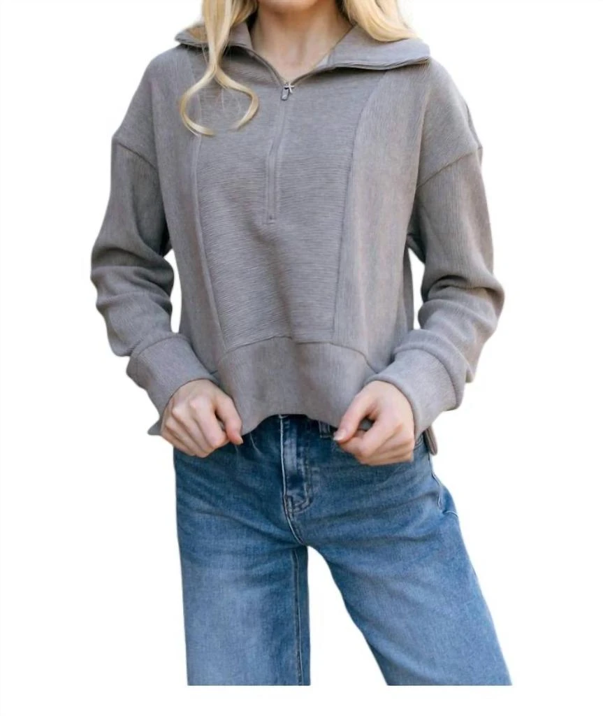 Thread & Supply Kristine Pullover Sweater In Driftwood 1